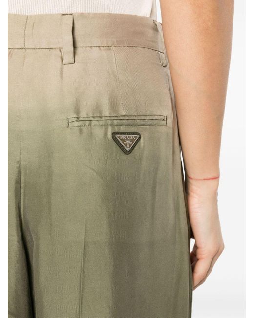 Prada Green Gradient Twill Pants
