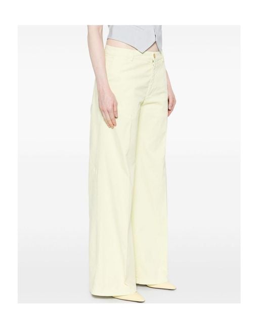 Forte_forte White Belt Loops Slacks