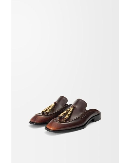 Loewe Brown Edge Loafer Mules