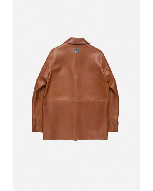 Acne Brown Leather Coat