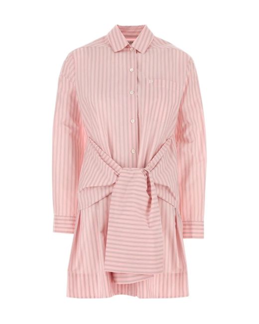 Philosophy Di Lorenzo Serafini Pink Belted Shirt Dress
