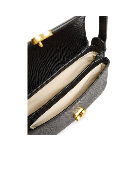 Soeur Black Flap Shoulder Bag