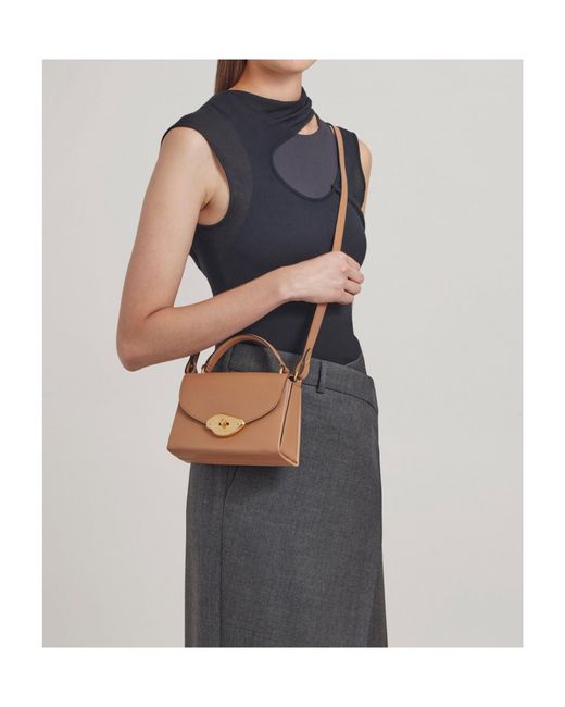 Mulberry Brown Small Lana Foldover-Top Tote Bag