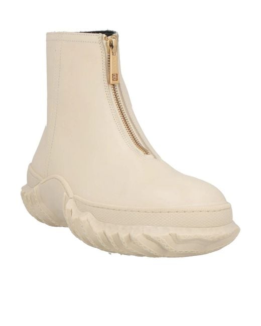 Marni Natural Solid Color Ankle Boots