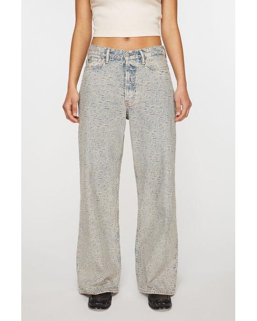 Acne Gray Acid-Wash Jeans