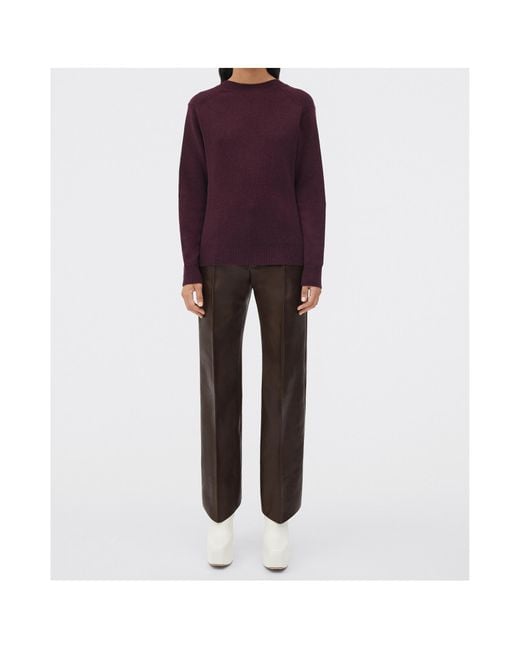 Bottega Veneta Purple V-Neck Long-Sleeved Jumper