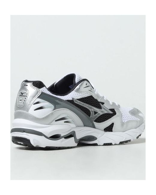 Mizuno White Wave Rider 10 Lace-Up Sneakers