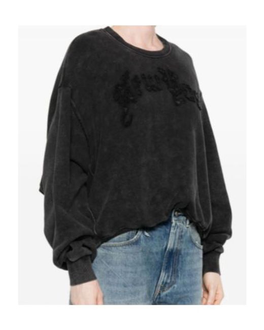 R13 Black Crew Neck Sweatshirt