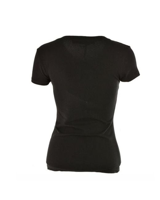 Moschino Black Letter Printed Stretch T-Shirt