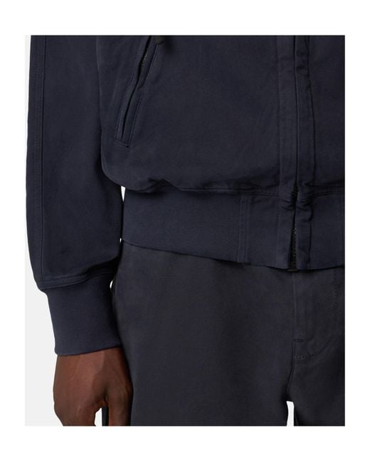 Stone Island Blue Oversized-Fit Track Jacket With Zip Pockets for men