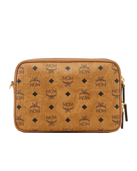 MCM Brown Diamond Small Camera Bag for men
