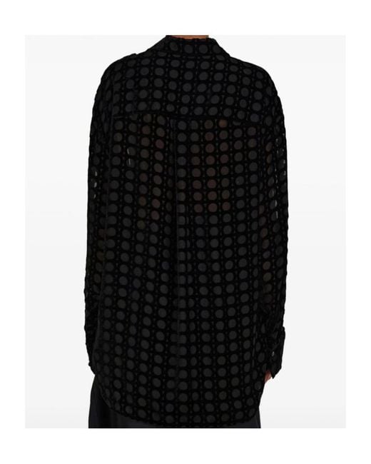Ferragamo Black Ferragamo Devoré-Effect Long-Sleeved Shirt
