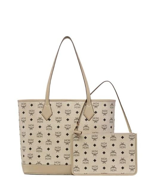 MCM Natural Visetos Liz Tote Bag