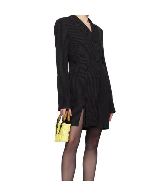 OTTOLINGER Black Pinstriped Blazer Dress