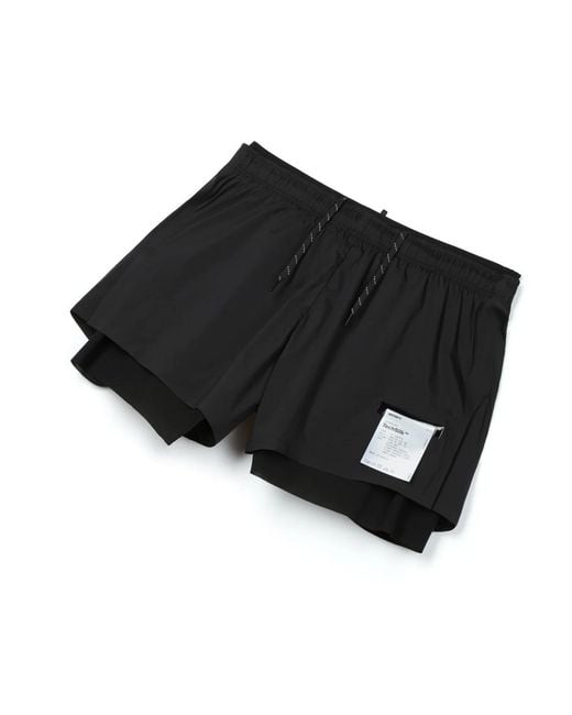 Satisfy Black Techsilk Layered Shorts