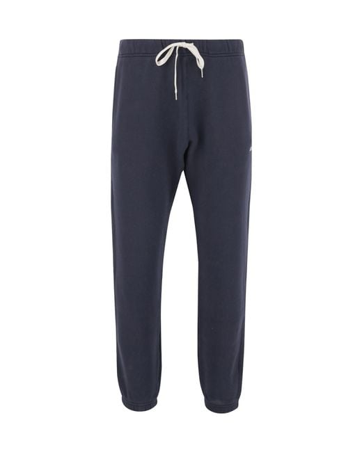 Autry Blue Drawstring Jogging Pants for men