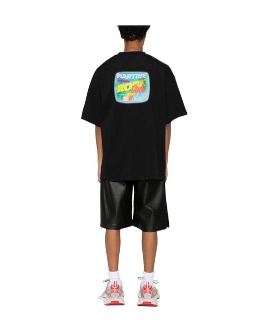 Martine Rose Black Logo Printed Crewneck T-Shirt for men