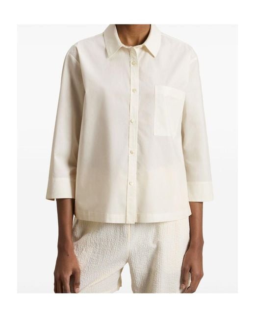 Woolrich White Long-Sleeved Poplin Shirt