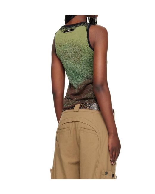 ANDERSSON BELL Green Airbrush Love Tank Top