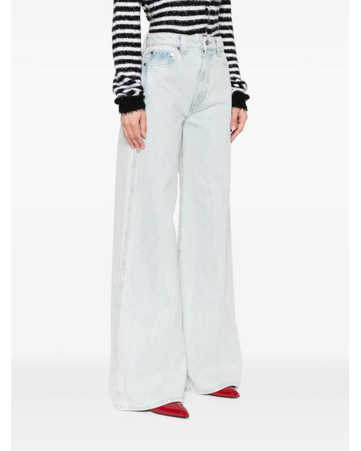 Khaite Gray Belt Loop Denim Trousers