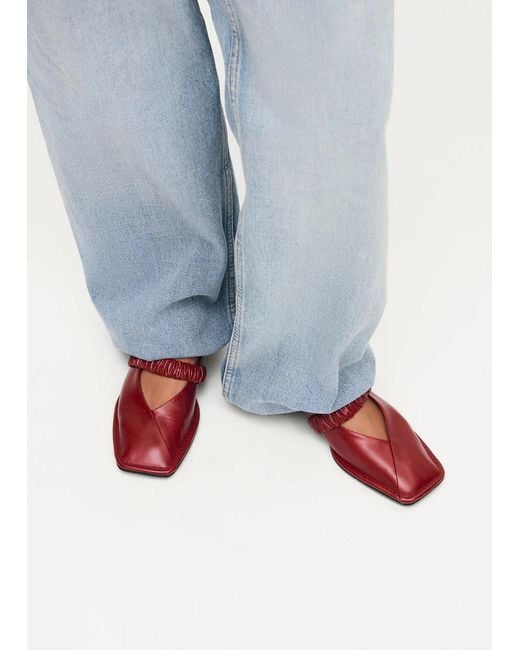 Alohas Red Square-Toe Ballet Flats