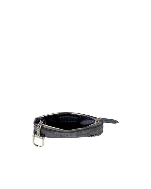 Gucci Gray Monogrammed Zip-Up Key Case for men