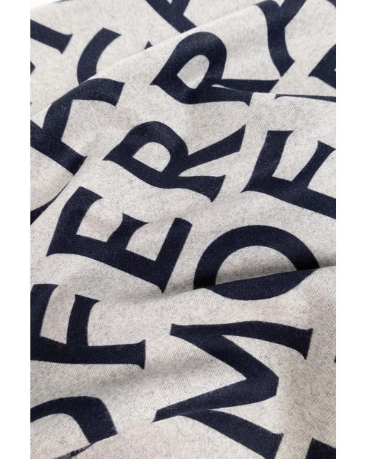 Ferragamo White Ferragamo Allover Logo Jacquard Scarf