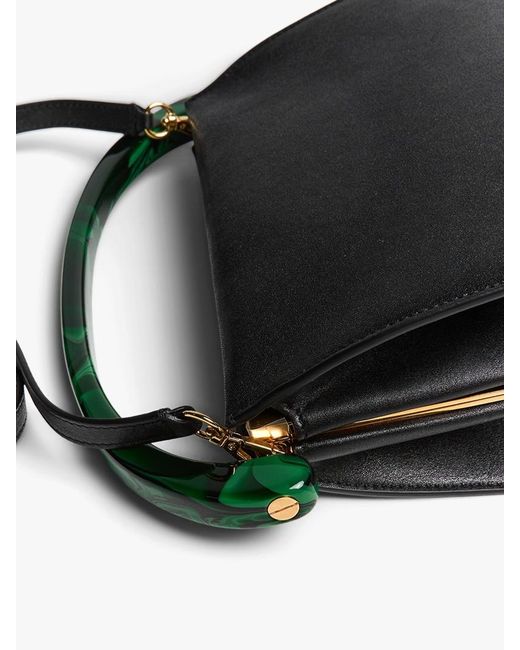 Dries Van Noten Black Medium Leather Tote Bag