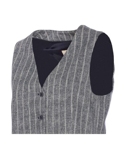 Circolo 1901 Gray Striped Jacket