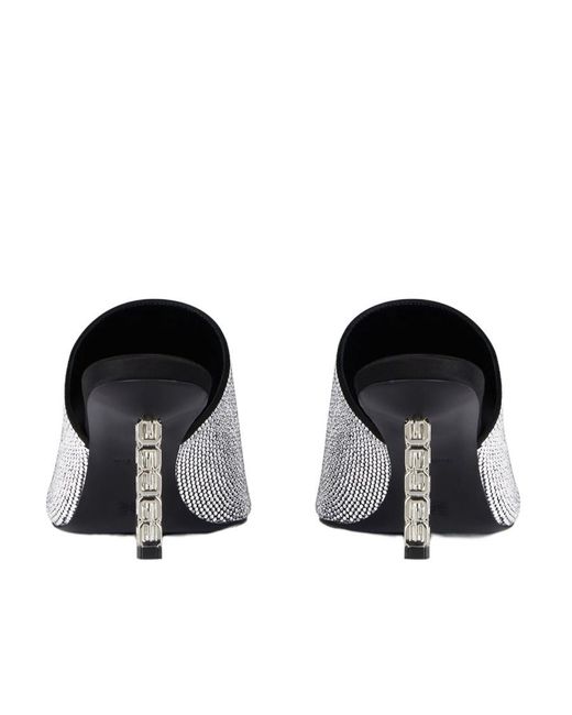 Givenchy White G Cube Mules