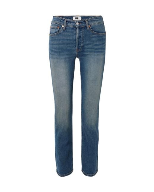 Re/done Blue Pamela Anderson The Anderson Mid-Rise Slim-Leg Jeans