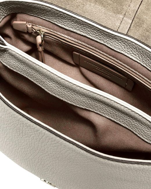 Gianni Chiarini Natural Helena Round Foldover Top Crossbody Bag