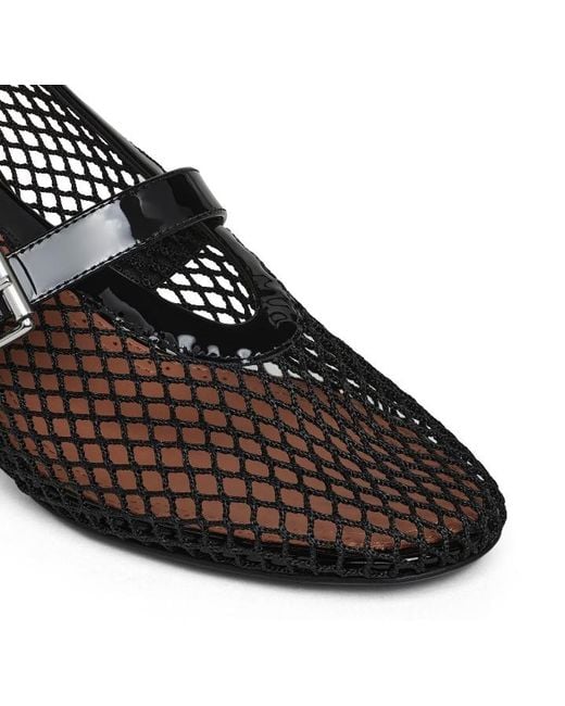 Alaïa Black Alaïa Fishnet Mary Janes Pumps
