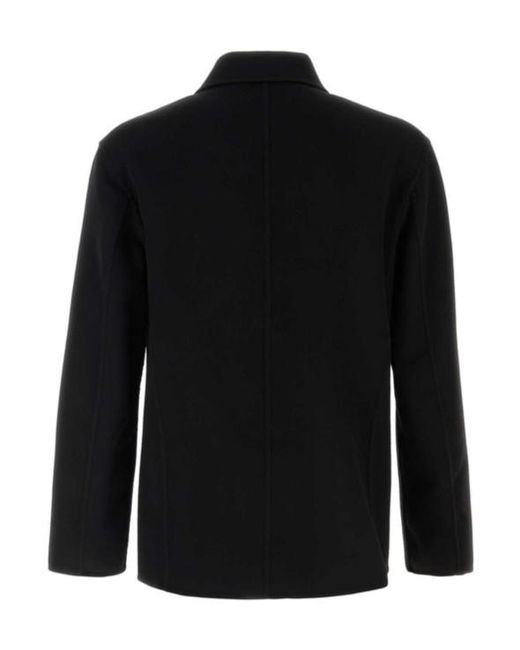 Jil Sander Black Button-Up Overshirt for men