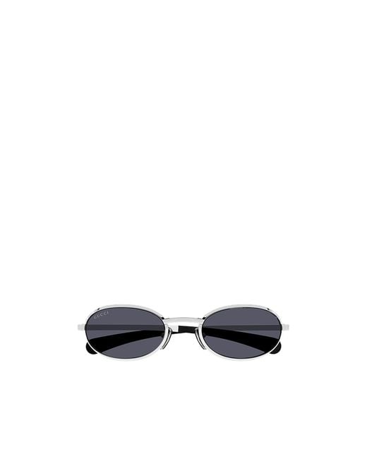 Gucci White Eyewear Oval Frame Sunglasses for men