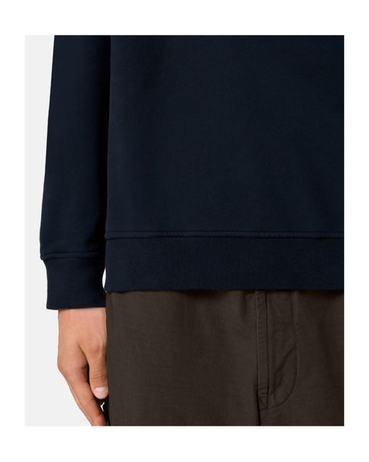 Stone Island Blue Logo-Patch Pocket Sweatshirt for men