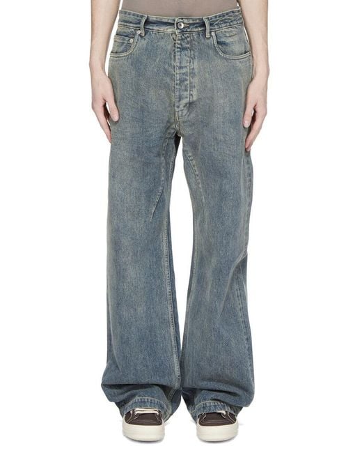 Rick Owens Blue Geth Belt-Loop Jeans for men