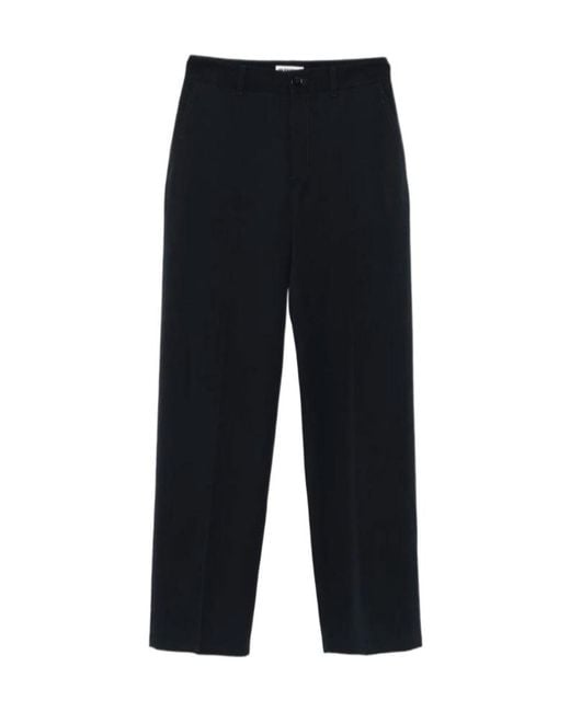 Jil Sander Blue Button-Fastening Trousers