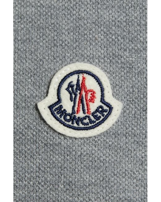 Moncler Gray Long Sleeve Polo Shirt for men