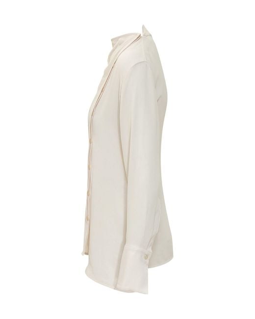Victoria Beckham White Seam Detail Blouse