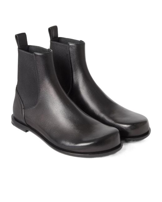 Fendi Black Ff Squared Chelsea Boots for men