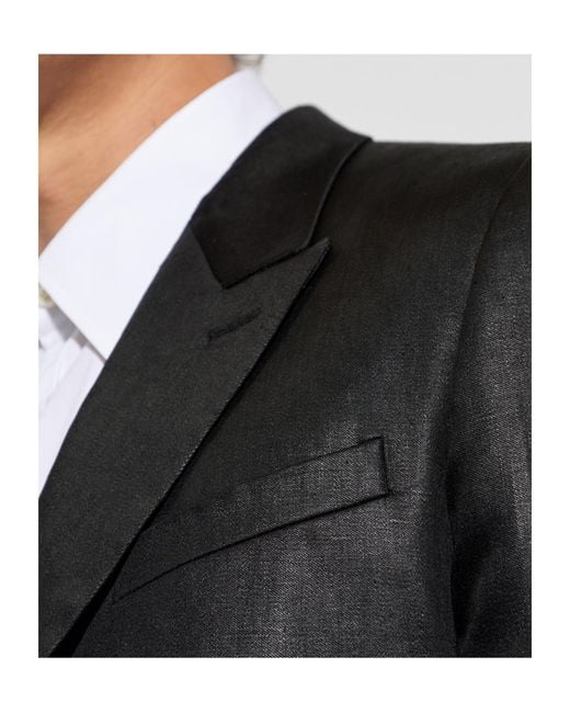 McQueen Black Single-Breasted Suit Jacket for men