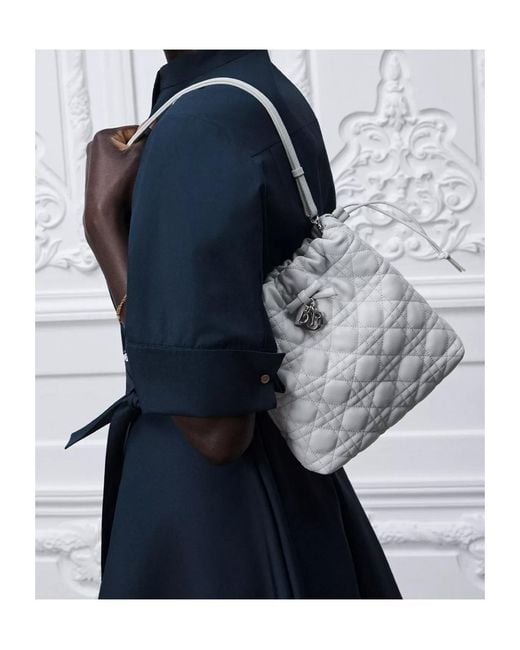 Dior Gray Aable Mini Bucket Bag