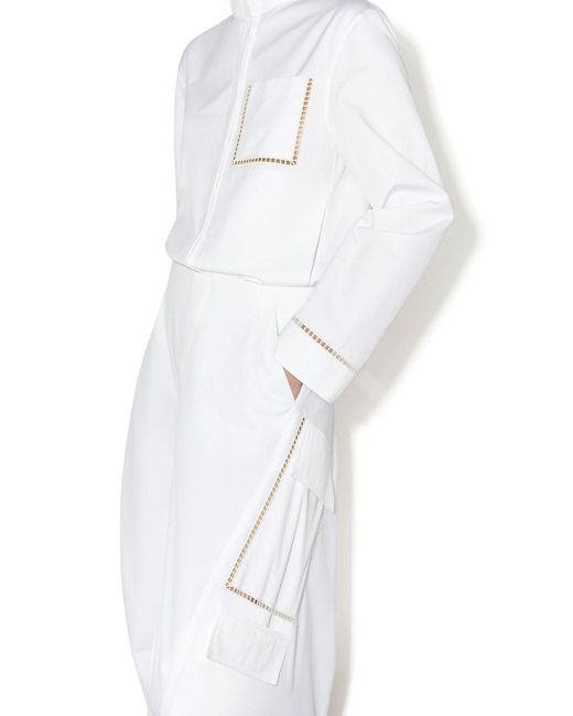 Alaïa White Alaïa High Neck Pocket Detail Top