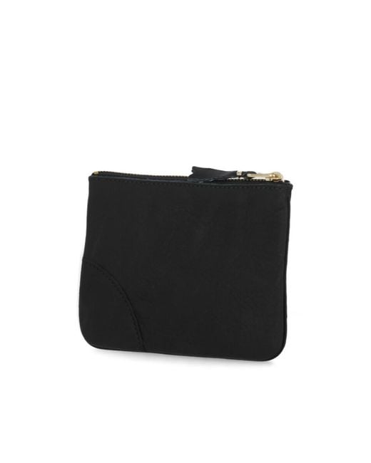 Comme des Garçons Black Comme Des Garçons Wallet Logo Printed Zip-Up Wallet for men
