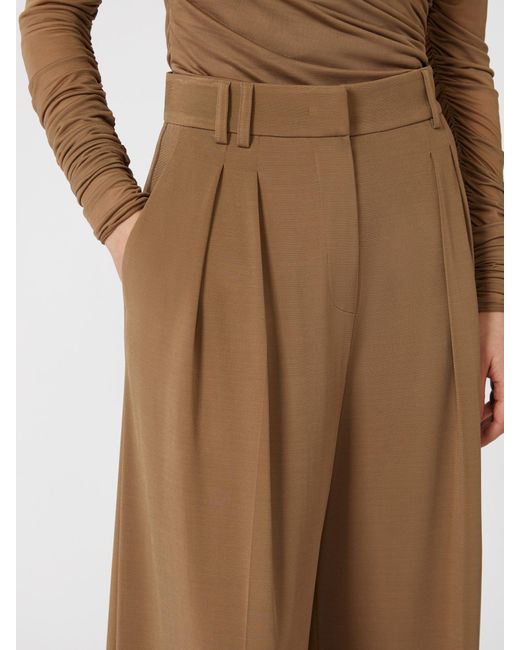Max Mara Brown Palanca Pleated Pants
