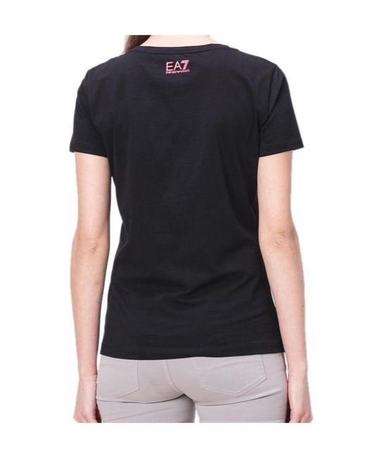 EA7 Black Logo Printed T-Shirt