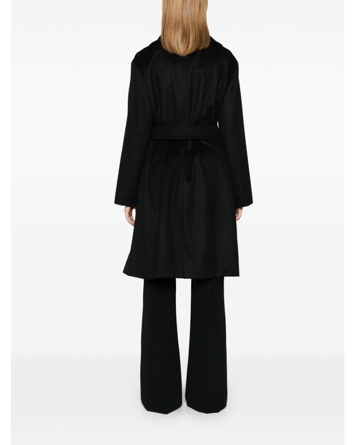 Max Mara Black Studio Dravenna Belted Coat