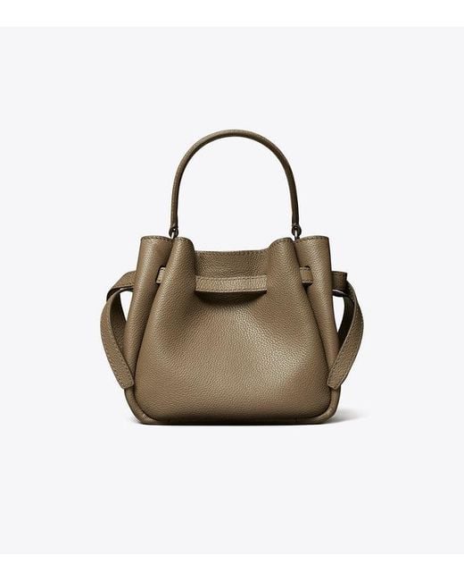 Tory Burch Brown Romy Mini Bucket Bag