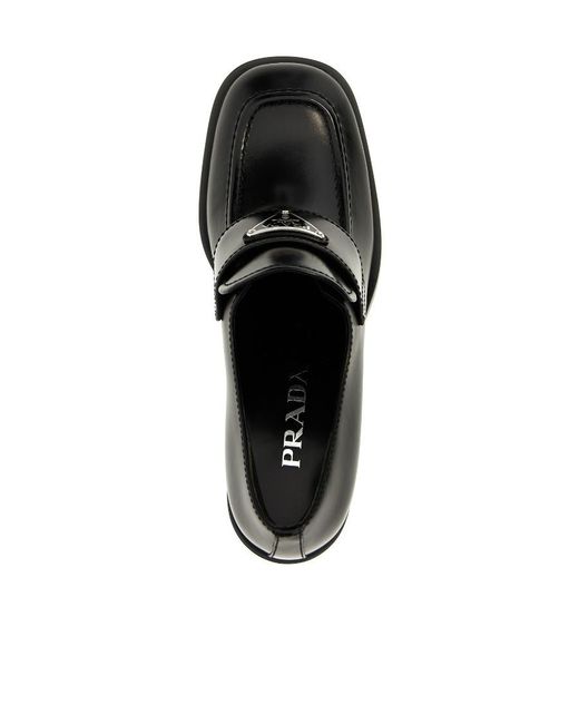 Prada Black Stitching Detail High Heels